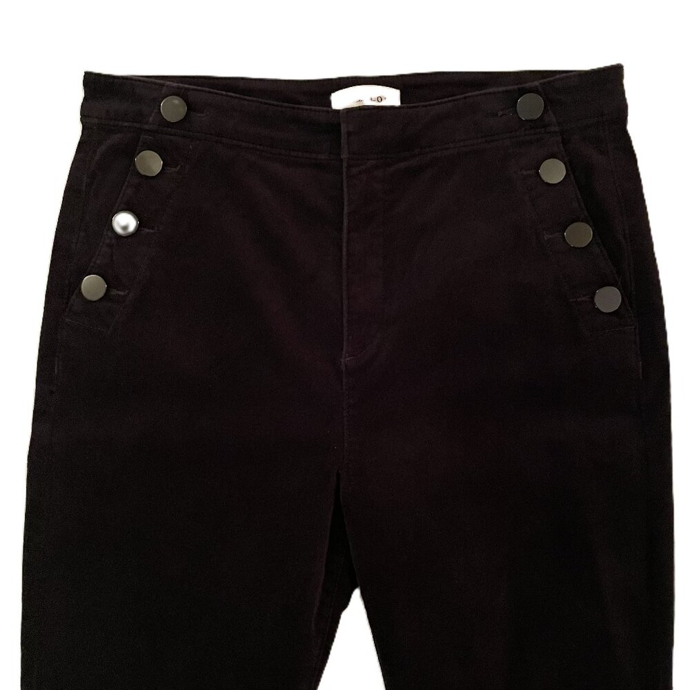 LOFT Black Skinny Pants with Button Detail